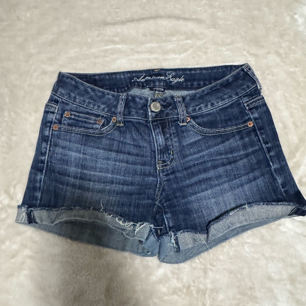 American Eagle Outfitters Dark Blue Jean Shorts